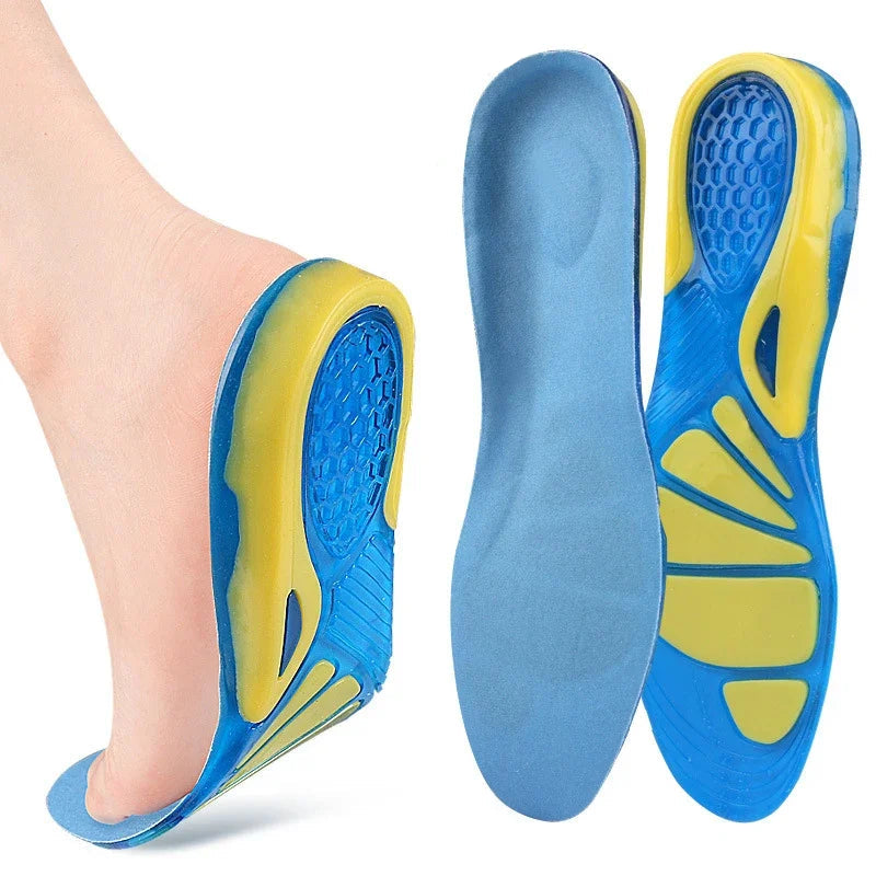 Orthopädische Gel Einlegesohlen – Stoßdämpfend, rutschfest & mit Fußgewölbe-Unterstützung